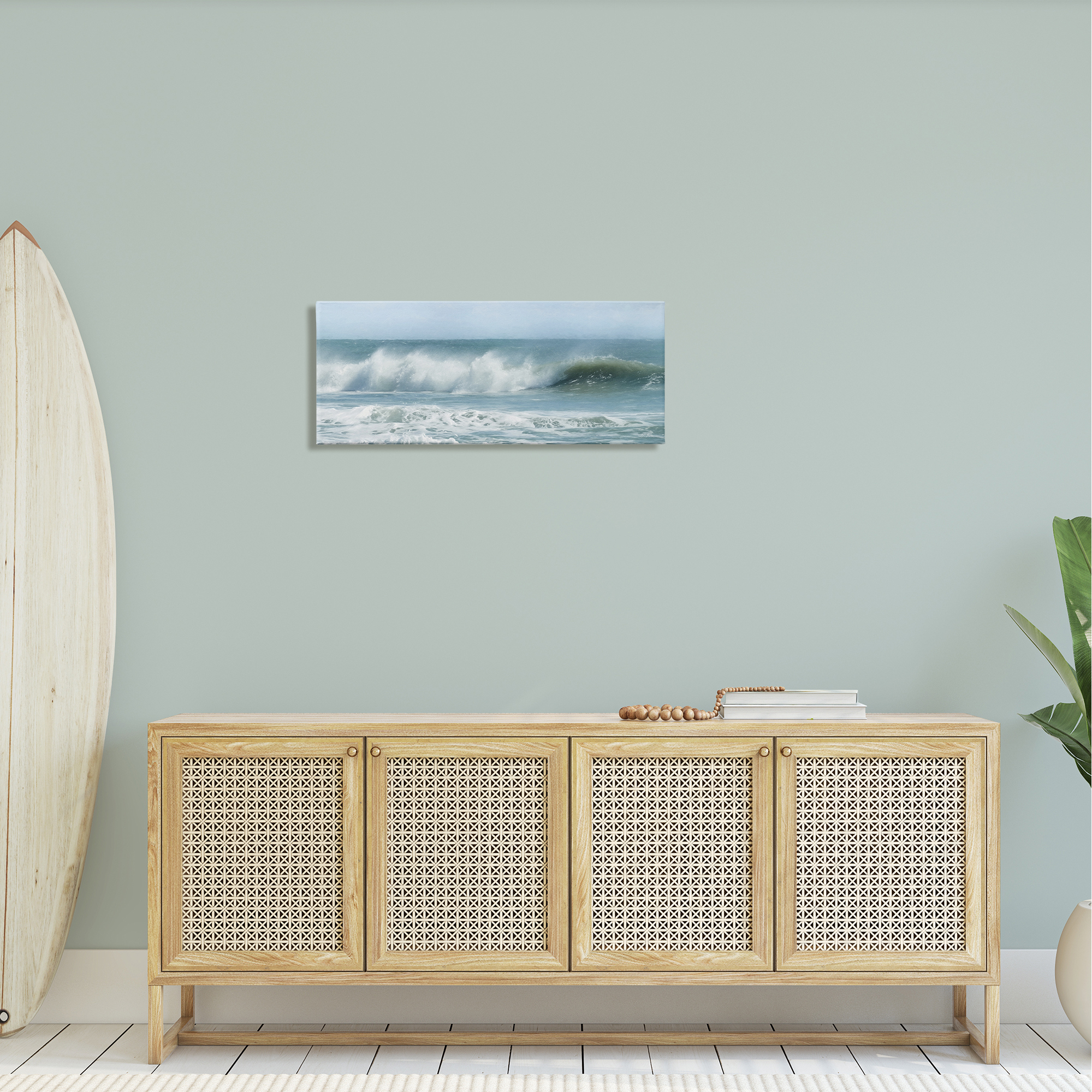 Stupell Rolling Sea Waves Ocean Landscape Photography Gallery Wrapped Canvas Print Wall Art