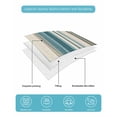 thumbnail image 5 of Turquoise Beige King Size Down Alternative Comforter, Lightweight Comforter Quilt Bedding Set with Pillow Shams Boho Vertical Stripes Bohemian Retro All Seasons Bed Comforter Duvet Insert 96"x106", 5 of 7