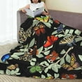 thumbnail image 6 of Pofeuu Multicolored Butterflies Print Ultra-Soft Micro Fleece Blanket,for Bed Or Sofa,All Season Throw Blankets Flannel Blanket-50"x40", 6 of 7