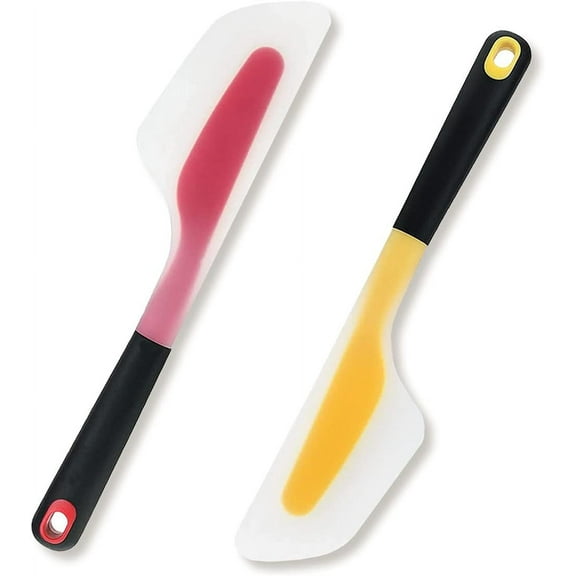 DOERDO 2 Pieces Omelette Spatula Kitchen Omelet Turner Silicone Pigment Scraper Fold Omelette Turner for Kitchen Omelet Pancake