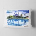 thumbnail image 2 of Designart Istanbul Hand drawn Illustration - Cityscape Painting Throw Pillow - 12x20, 2 of 5