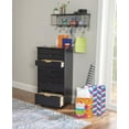 thumbnail image 3 of Craydon Eight-Drawer Rolling Storage Cart, Black, 3 of 9