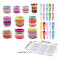 thumbnail image 2 of 100 Pcs Girls Hair Ties Set Candy Colors Hair Bands Accessories with Clips Jewelry Kit, 2 of 8