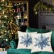 thumbnail image 3 of Funda de almohada navideña, decoración navideña con copos de nieve y árbol de Navidad (núcleo de almohada no incluido), 4 Uds., 3 of 5