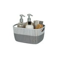 thumbnail image 4 of Simplify 2 Pack 2-Tone Decorative Plastic Medium Storage Basket in Grey, 4 of 7