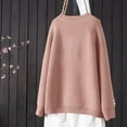 thumbnail image 7 of SELONE Oversized Sweaters for Women Winter Crewneck Tops Ribbed Long Sleeve Pullover Cozy Soild Knitwear Pink Free Size, 7 of 7