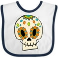 thumbnail image 3 of Inktastic Smiling Sugar Skull for Day of the Dead Boys or Girls Baby Bib, 3 of 4