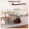 thumbnail image 2 of DimyFew Pedestal Fruit Bowl Footed Fruit Bowl Decorative Kitchen Fruit Tray Multifunctional Vegetable Holder Elegant PET Material Suitable for Gift Giving Hom white, 2 of 8