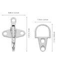 thumbnail image 2 of OUNONA 1 Set Metal Clothing Buckles for Coats Sweaters and Bags Easy to Use Secure Fastening for Daily Wear Party and Business Occasions, 2 of 8