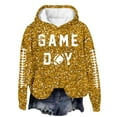 thumbnail image 4 of Womens Hoodies 2025 Game Day Sequin Football Graphic Long Sleeve Sweatshirts Fall Winter Casual Trendy Loose Fit Pullover Tops, 4 of 5