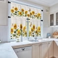 thumbnail image 3 of Sunflower Kitchen Window Curtains Valance and Tier Set 36 Inch, Spring Butterfly 3 Piece Set Short Curtains for Window, Summer Window Treatment Tiers for Living Room Bedroom, 3 of 5