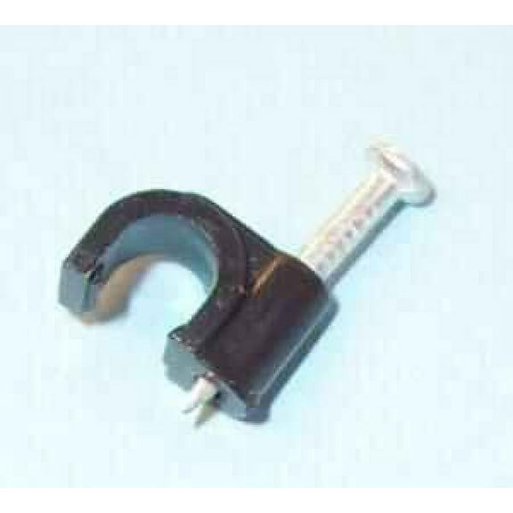 PRO POWER - Round Cable Clips Black 4.0mm 100 Pack