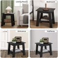 thumbnail image 5 of Side Table, Narrow Side Table with 2 Shelves, Square Nightstand and Accent Table for Cottage Bedroom,Apartment, 5 of 5