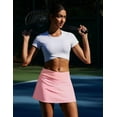 thumbnail image 4 of PINSPARK Women Tennis Skirt High Waist Pleated Athletic Skirt Tummy Control Golf Skorts Cute Casual Pickleball Skirt, 4 of 6