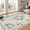 Light Green, variant on Washable Area Rugs for Living Room, Vintage Medallion Floor Carpet with Non-Slip Backing, Low Pile Floor Mat for Home Office Bedroom Dining