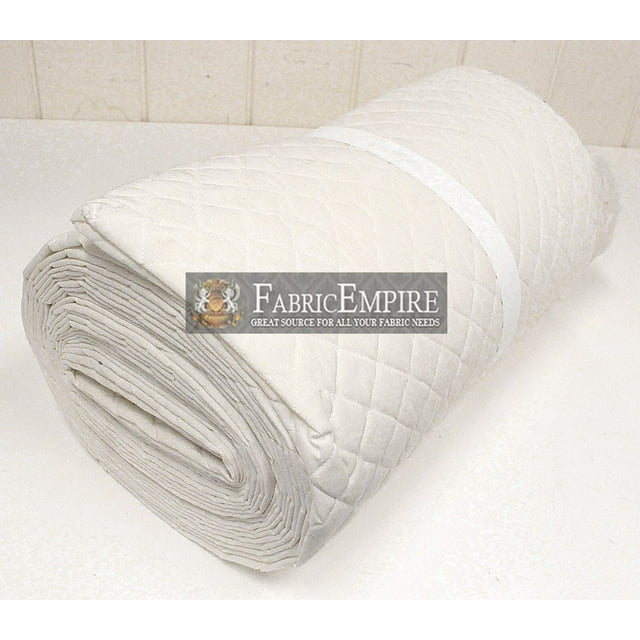Muslin Fabric Natural Single Face Quilted Diamond 42/43" Wide Sold by 5 Yards