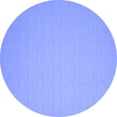 thumbnail image 1 of Ahgly Company Indoor Round Abstract Blue Contemporary Area Rugs, 3' Round, 1 of 4