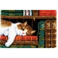 thumbnail image 1 of Sleeping Cat Rug Latch Hooking Kit (52x38cm Printed Canvas), 1 of 5