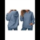 thumbnail image 3 of Sudadera con Capucha para Mujer, Sudadera de Larga, Holgada y con Bolsillos. Azul Mar XL, 3 of 6