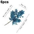 thumbnail image 2 of 6 Pcs Gold Glitter Artificial Cedar Sprigs Picks Faux Cedar Branches Stems Christmas Tree Picks Sprays for Gold Christmas Tree Wreath Wedding Bouquet Winter Seasonal Holiday Decoration, 2 of 5