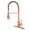 Red Copper, variant on Red Copper Kitchen Faucet, Commerical Kitchen Faucet with Pull Out Sprayer and Deck Plate, Pre-Rinse, 360 Swivel High Arc Spring