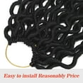 thumbnail image 2 of SHCKE Faux Curly Crochet Hair 20 Inch Afro Locs Crochet Hair Fluffy Braided Hair Wig Synthetic Braids Hair Extensions for Women Dark Black, 2 of 5
