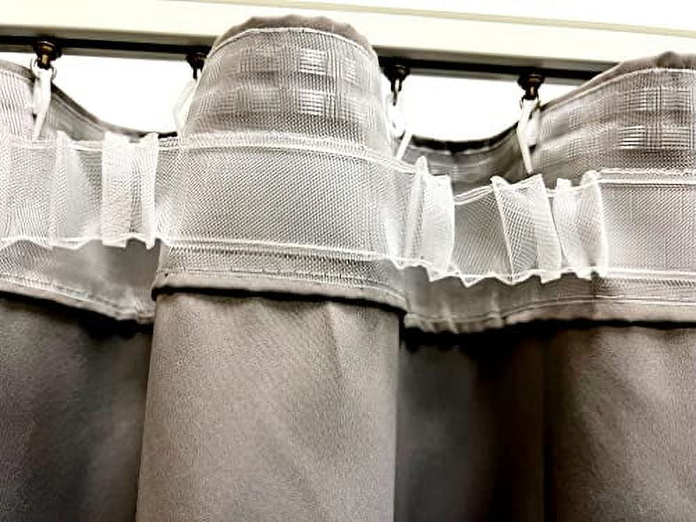 Ikiriska Add Ripplefold Tape to Our Custom Curtains, Tape Will be Attached to The Curtains (100")