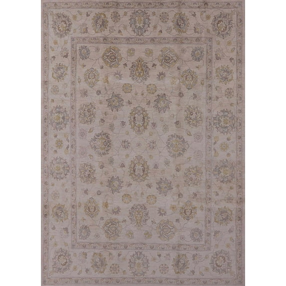 Ahgly Company Indoor Rectangle Mid-Century Modern Rose Purple Oriental Area Rugs, 6' x 9'