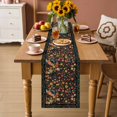 thumbnail image 3 of Table Runner - 120 Inch Long, Boho Black Flowers Kitchen Dining Table Runner Dresser Scarves, Spring Abstract Watercolor Floral Leaf Farmhouse Decor for Coffee Tables Wedding Party Banquet, 3 of 8