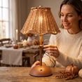 thumbnail image 3 of Orangide Rattan LED Table Lamp Rechargeable Touch Dimmable Bedside Light with Woven Shade for Living Room Bedroom Patio, 3 of 6
