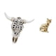 thumbnail image 5 of Decoración de pared con cabeza de , estatua de gato, adorno de pared, escultura de animal, colgante de pared, artesanía tribal con cabeza de toro,, 5 of 8