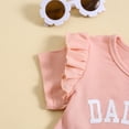thumbnail image 6 of Zwiiyzr "Daddys Girl" Outfits for Toddler Girls Clothes Letter T-Shirt Tee Tops + Flare Pants Baby Clothes Bell-Bottoms Set 1-5T Pink, 6 of 8