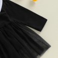 thumbnail image 6 of JMKQLZ Girls Fashion Casual New Style Mesh Dress Children's Long Sleeve Doll Collar Bodysuit Cute Baby Princess Dress, Black, Size: 18 Months, 6 of 8
