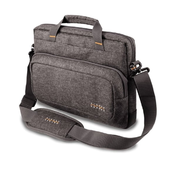 Higher Ground Flak Jacket Plus 3.0 Shock Resistant Laptop Case Messenger Bag Crossbody, Slim, Lightweight, Grey, Compatible with Chromebook, Ultrabook and MacBook up to 15 Inches