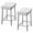 White + white cushion, variant on Height Black Bar Stools Set of 2 for Kitchen Counter Farmhouse Modern Barstools with Faux Leather Upholstered Backless Seat and Wood Legs 24 inch Bar Chairs
