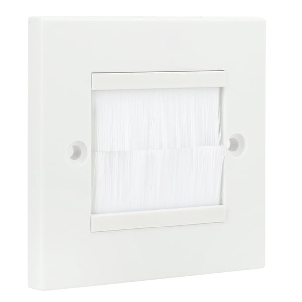 Placa de pared con cepillo, cepillo para prevención de polvo, cable, cepillo, panel de pared, cepillo, toma de corriente de pared Muy recomendable