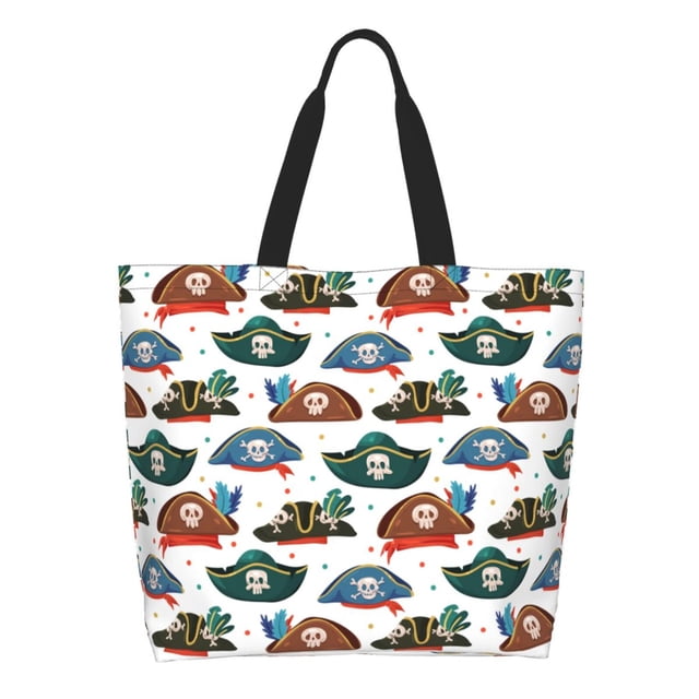Easygdp Pirate Hats Bolsas Tote para Mujer, Bolsos de Hombro para Viaje, Bolsos de Mano de Gran Capacidad para Compras y Trabajo