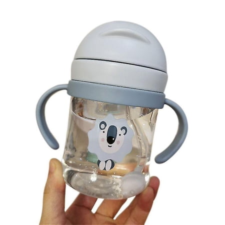 300ml Children's Cartoon Scale Straw Cup Resistant Falling Water Bottle ...
