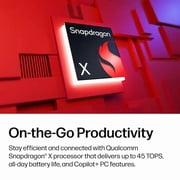 HP - OmniBook 3 - 14 2K Touchscreen Laptop - Snapdragon X - 16GB Memory - 512GB SSD - Copilot+ PC - Glacier Silver