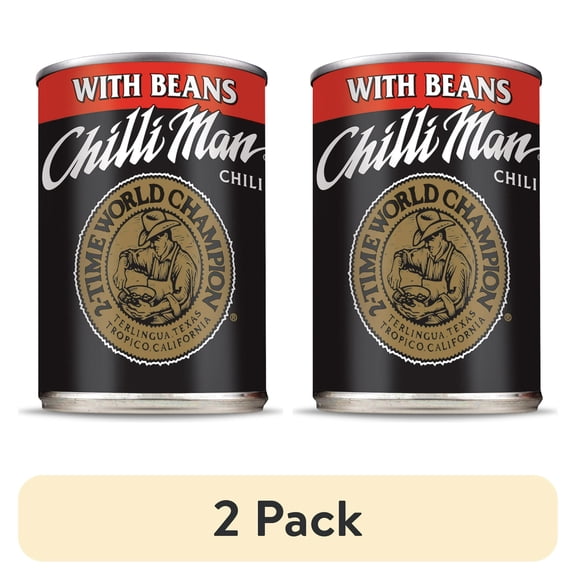 Chilli Man Chili, with Beans, 15 oz Cans, 2 Pack