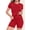 Red women's 2 piece shorts set a1, variant on Cagogo Women's 2 Piece Shorts Set Casual Summer Workout Yoga Outfits Loose Short Sleeve Crew Neck Tops Comfy Bike Shorts Matching Lounge Sets Tracksuits Clothes, Khaki S