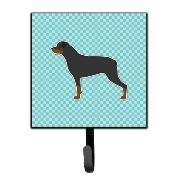 Carolines Treasures BB3766SH4 Rottweiler Checkerboard Blue Leash or Key Holder