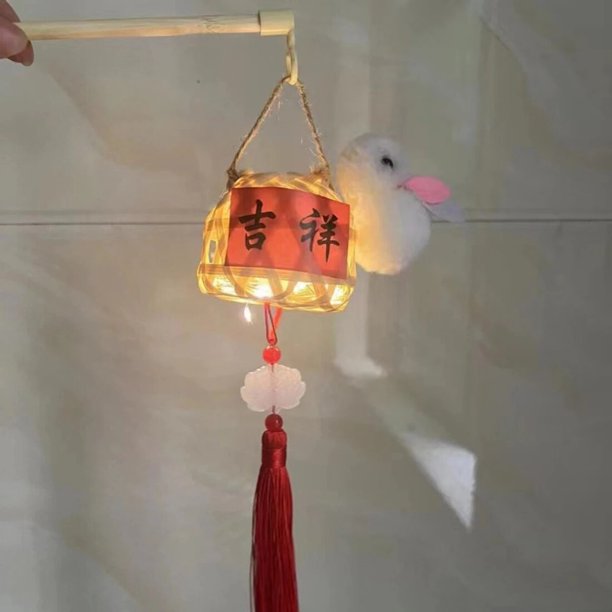 Linternas de bambú luminosas portátiles con celda de botón, pequeñas linternas de bambú, regalos colgantes antiguos Diy, Festival de medio otoño