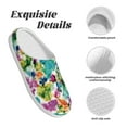 thumbnail image 5 of Fotbe Watercolor Flowers Pattern Women's Fuzzy Curly Fur Memory Foam Loafer Slippers Indoor Outdoor Slippers Winter Home Shoes-37/38, 5 of 7