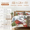 thumbnail image 6 of Christmas Barn Duvet Cover Set King Size, Cow Snowman Christmas Tree Winter 4 Piece Soft Microfiber Bedding Set with 1 Duvet Cover, 1 Flat Sheet, 2 Pillowcases, 6 of 9
