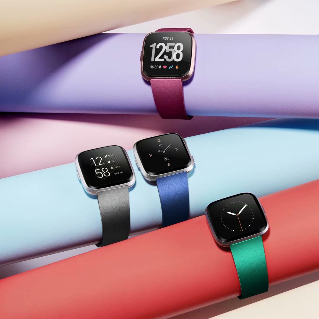 Soft Fitbit For for Flexible Smartwatch Band/Versa Weatproof 2 Band/Versa Silicone Lite/SE Titanium Strap Adjustable Versa Fuchsia Wristband Lightweight 6.7-8.1\