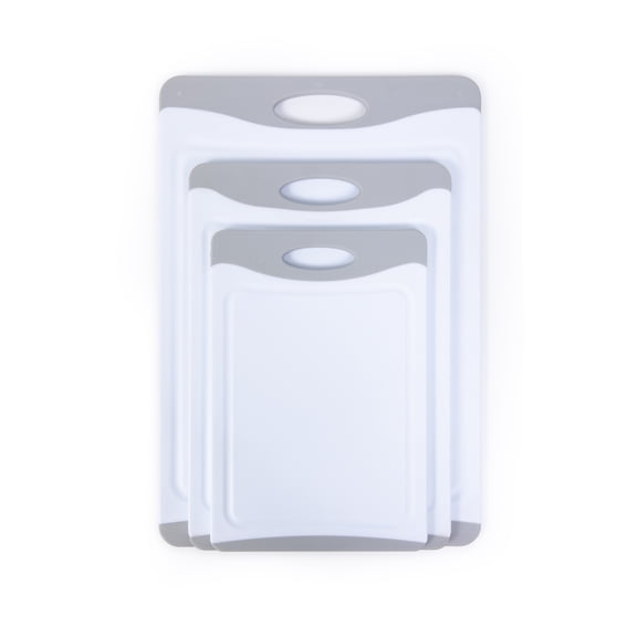 Mainstays White Poly Cutting Board Set with 3 Different Sizes