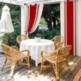 thumbnail image 2 of 1 Panel Outdoor Curtains for Patio Waterproof 54"x108" Red Vintage Weatherproof Privacy Outsides Curtains, Geometric Stripes Simple Lines Grommet Thermal Drapes for Cabana Porch Pergola, 2 of 8