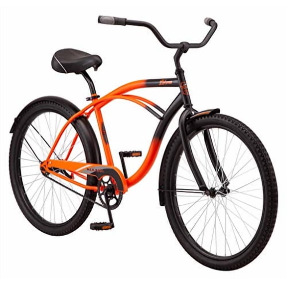 Kulana Lakona Shore Adult Beach Cruiser Bike, 26 In. Wheels, Single Speed, Orange and Black (R7350AZ)