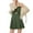 Green, variant on 1 Set Women Summer Bikini Set Sling Ruffle Trim Hollow Out Monokini Solid Color Cover Up Coat Set Beach Swimwear